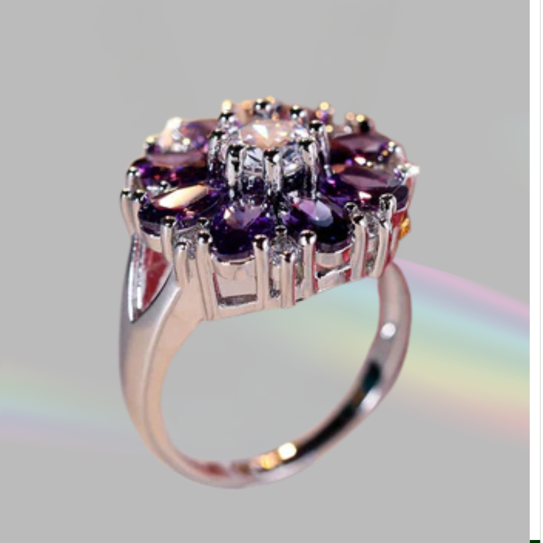 Imperial Amethyst Blossom Ring