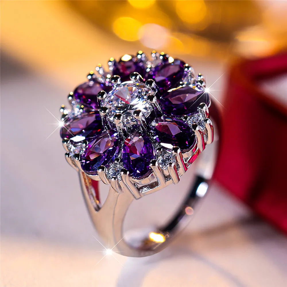 Imperial Amethyst Blossom Ring