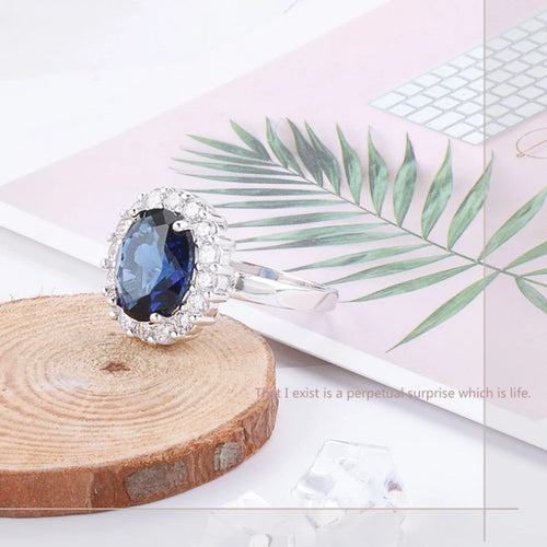 Blue Zircon Elegance Ring – 3.2ct Sparkle