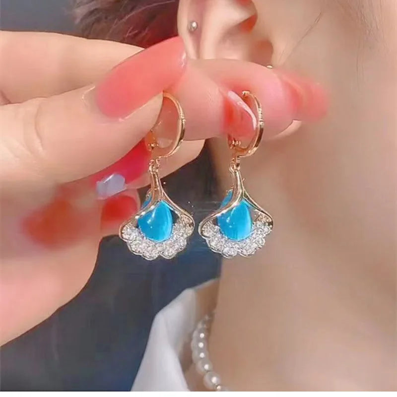 Radiant Halo Teardrop Earrings