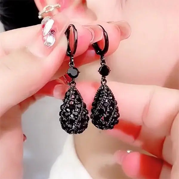 Radiant Halo Teardrop Earrings