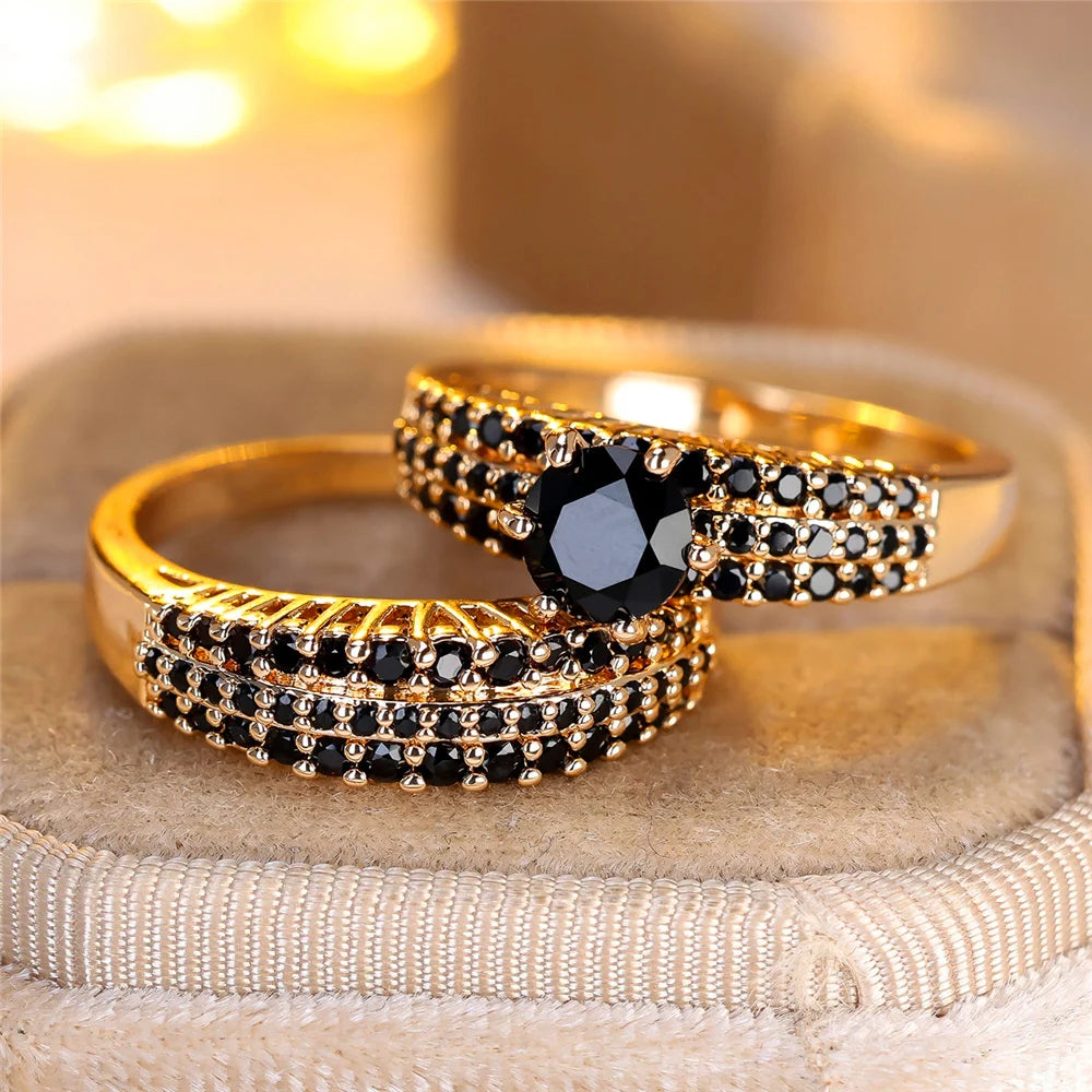 Amethyst Empress Vintage Ring Set