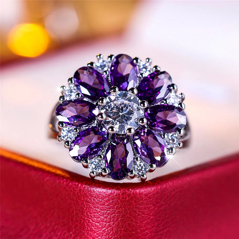 Imperial Amethyst Blossom Ring