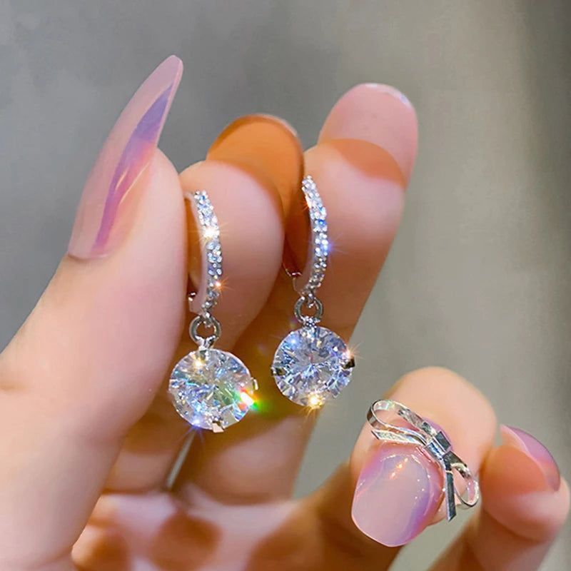 Radiant Halo Teardrop Earrings