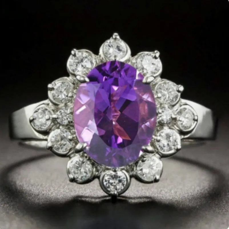 Blue Zircon Elegance Ring – 3.2ct Sparkle