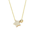 Somilia 925 Sterling Silver Cute Shiny Star Collar Pendant Flashing Diamond Necklace Woman Charm Jewelry Wedding Party