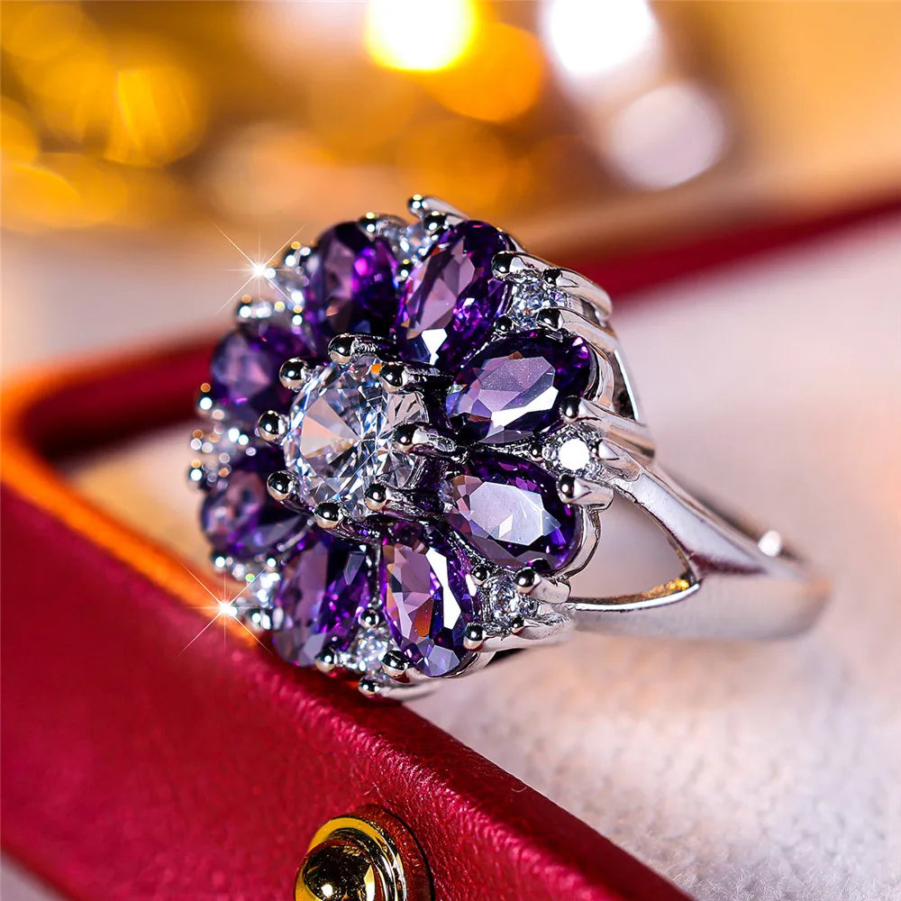 Imperial Amethyst Blossom Ring
