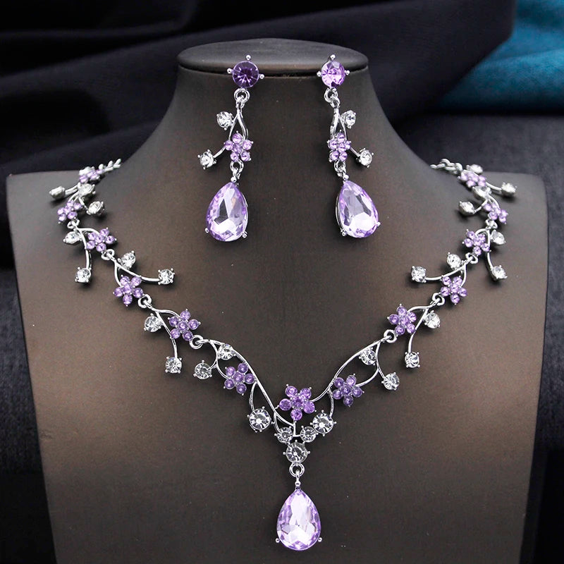 Ethereal Mint Blossom Jewelry Set