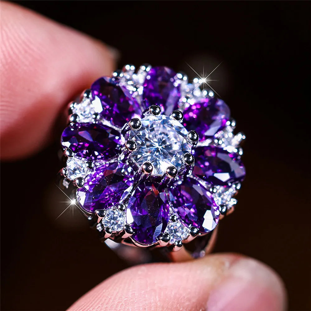 Imperial Amethyst Blossom Ring