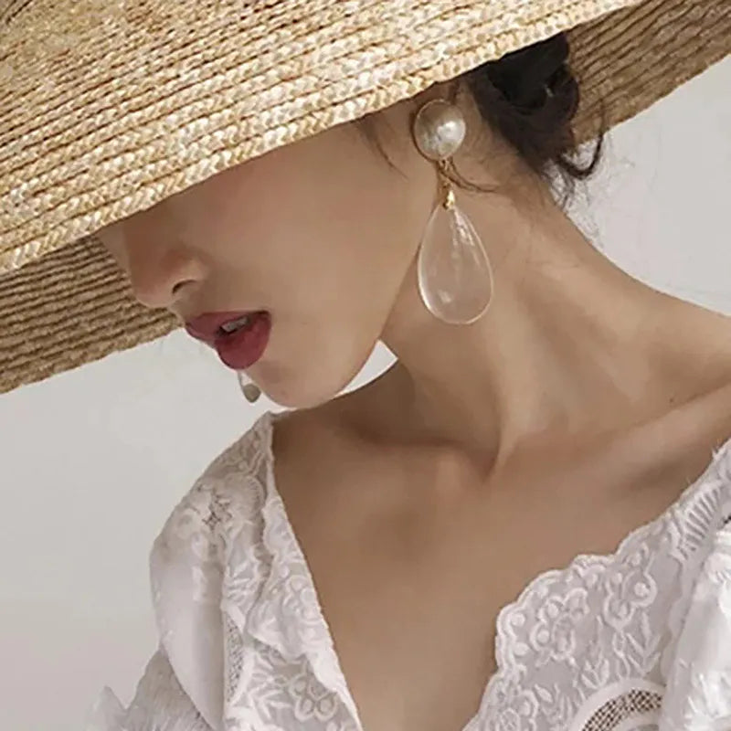 Luminous Pearl Drops – Bold Elegance for Modern Women