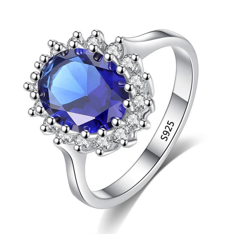 Blue Zircon Elegance Ring – 3.2ct Sparkle