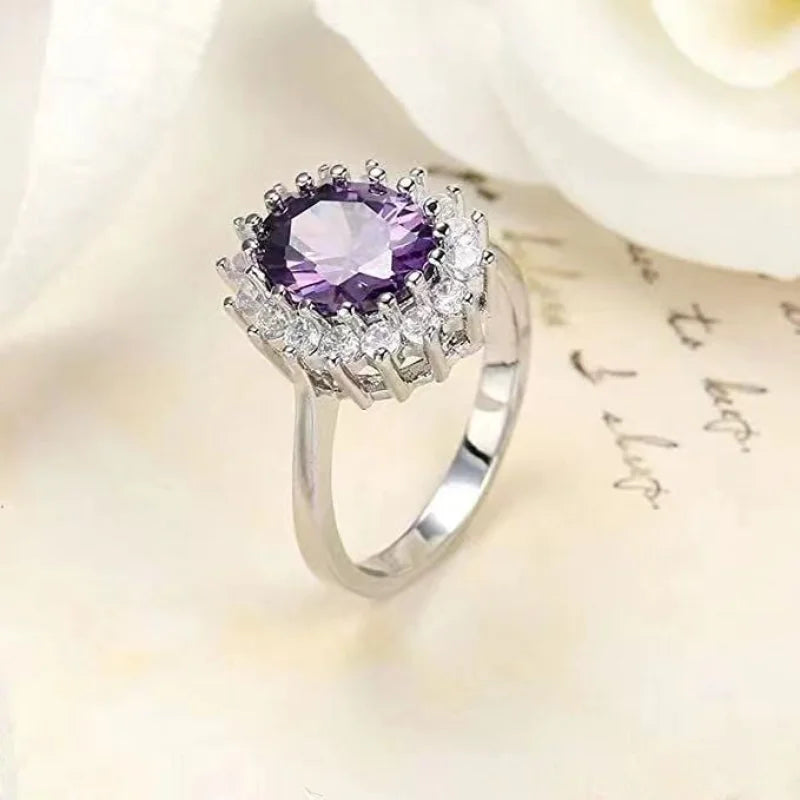 Blue Zircon Elegance Ring – 3.2ct Sparkle
