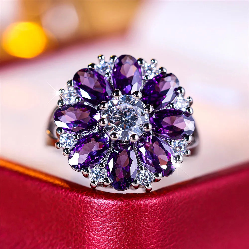 Imperial Amethyst Blossom Ring