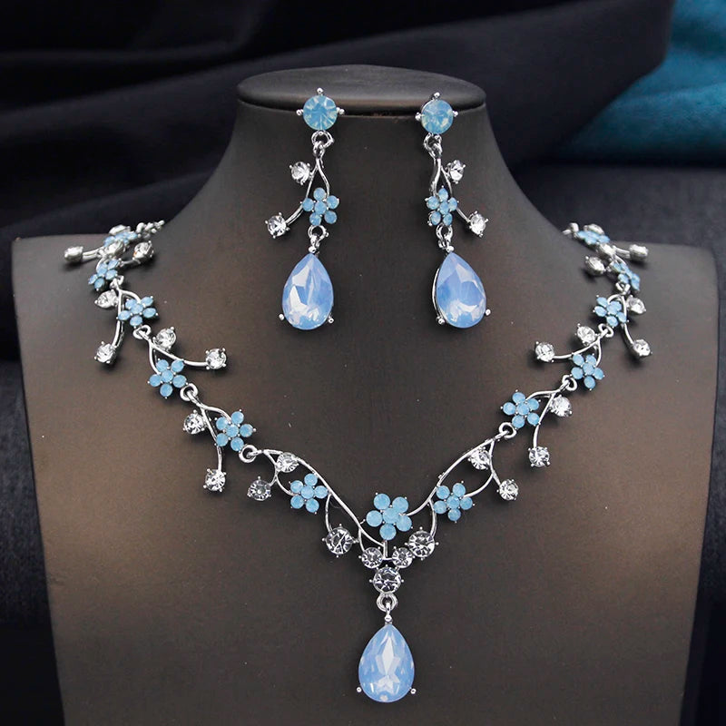 Ethereal Mint Blossom Jewelry Set