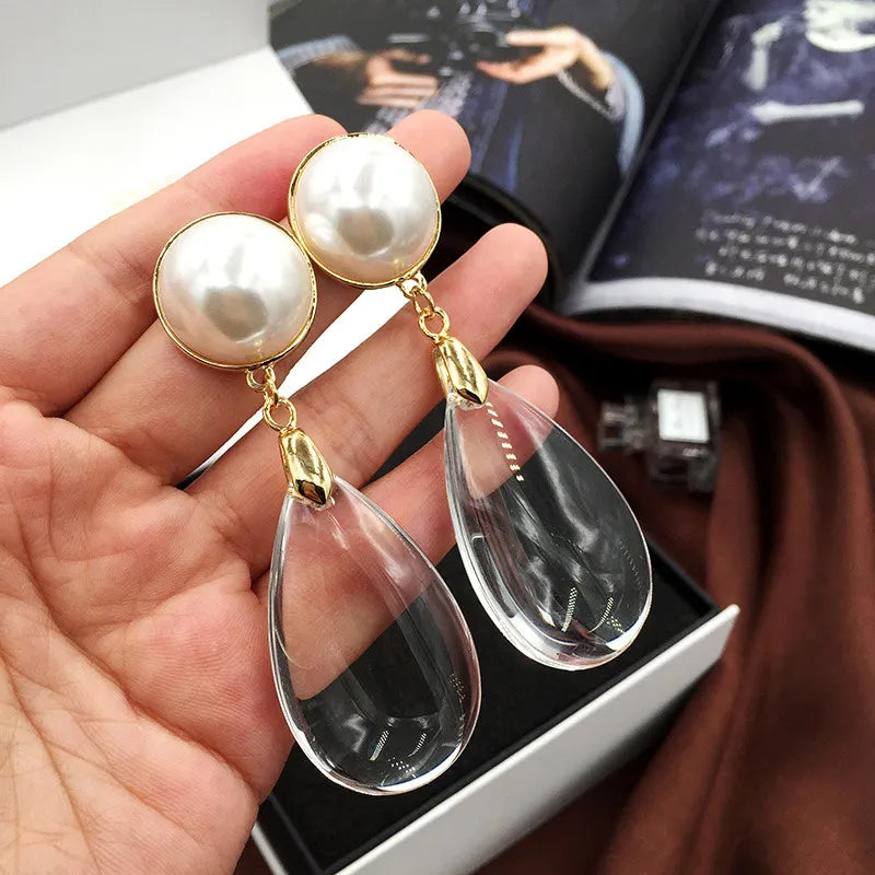 Luminous Pearl Drops – Bold Elegance for Modern Women
