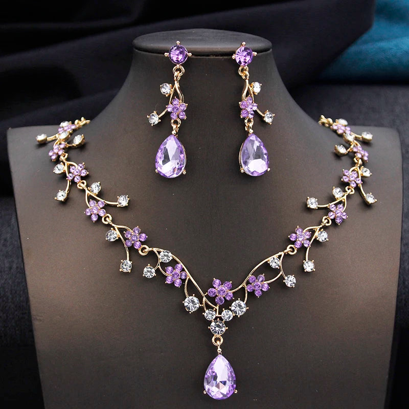 Ethereal Mint Blossom Jewelry Set