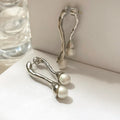 Celestial Teardrops – Elegant Pearl &amp; Crystal Earrings