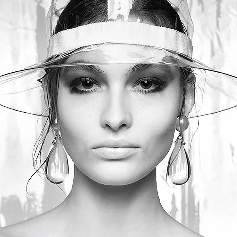 Bold dangling pearl earrings