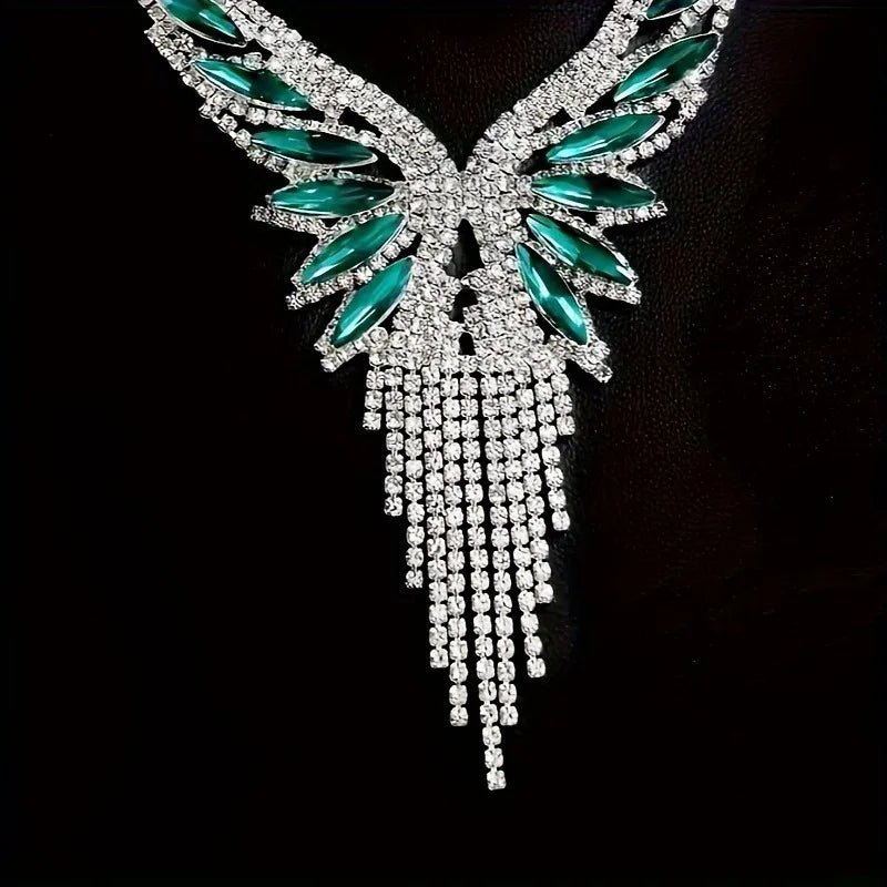 Majestic Emerald Cascade Statement Set