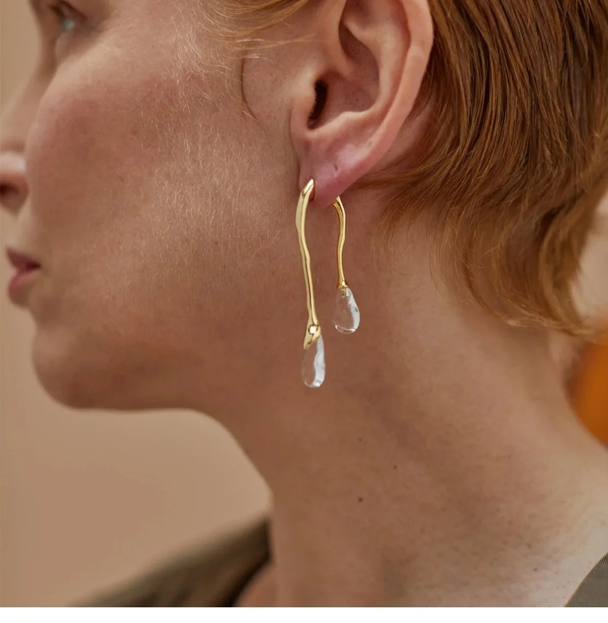 Celestial Teardrops – Elegant Pearl &amp; Crystal Earrings